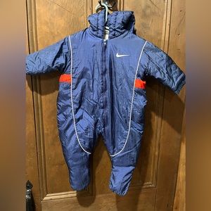 BABY BOY NIKE HEAD TO TOE HOODED FULL ZIP SNOWSUIT